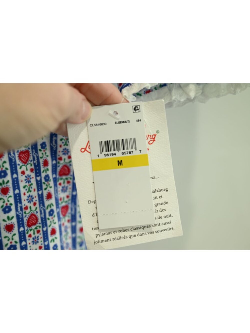 NWT Lanz of Salzburg Classic Tyrolean Stripe Flannel Nightgown Sz M CL5616839 - Picture 8 of 10